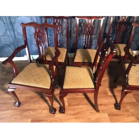 Antikes Set mit sechs Mahagoni-Esszimmerstühlen
