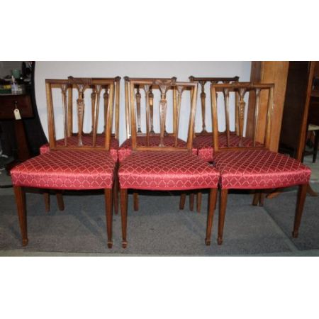 Antikes Set aus sechs Mahagoni Stühlen von Baker of Bath