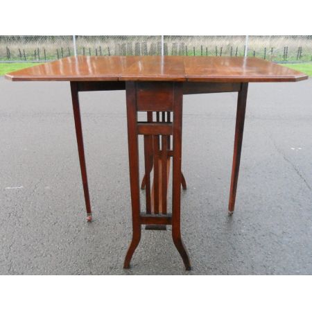 Antiker Mahagoni Drop Leaf Sutherland Couchtisch