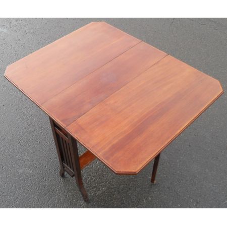 Antiker Mahagoni Drop Leaf Sutherland Couchtisch