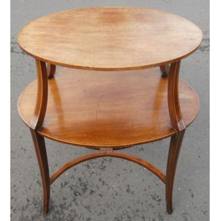 Antiker zweistufiger Mitteltisch aus Mahagoni um 1900