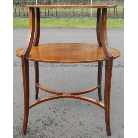 Antiker zweistufiger Mitteltisch aus Mahagoni um 1900