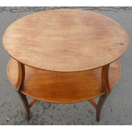 Antiker zweistufiger Mitteltisch aus Mahagoni um 1900