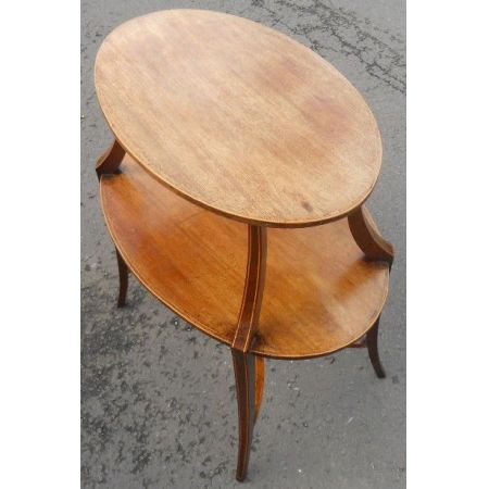 Antiker zweistufiger Mitteltisch aus Mahagoni um 1900
