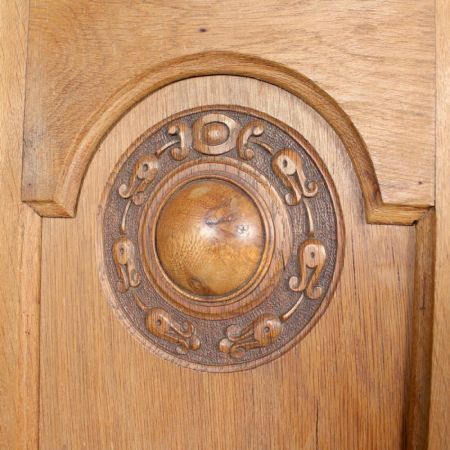 Antike Arts & Crafts Gaderobe aus Eichenholz 