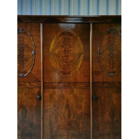 Antiker Gaderobe aus Flame Mahagoni