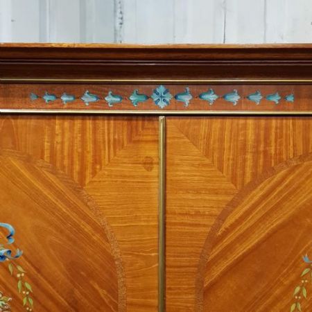 Antiker Doppelschrank aus Satinholz um 1920