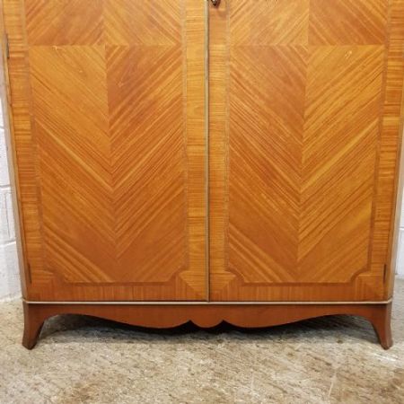 Antiker Doppelschrank aus Satinholz um 1920