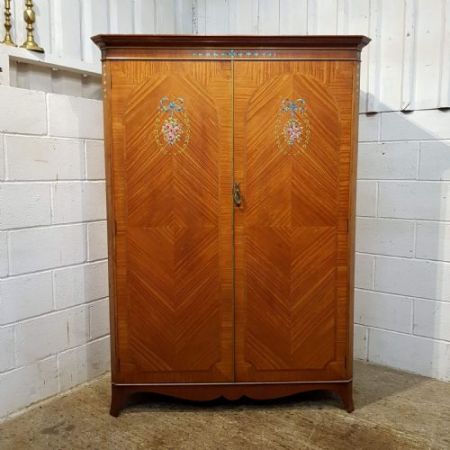 Antiker Doppelschrank aus Satinholz um 1920