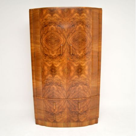 Antiker Art Deco Gaderobe aus Walnussholz