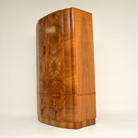 Antiker Art Deco Gaderobe aus Walnussholz