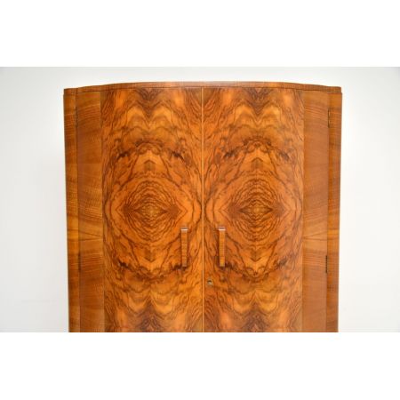 Antiker Art Deco Gaderobe aus Walnussholz