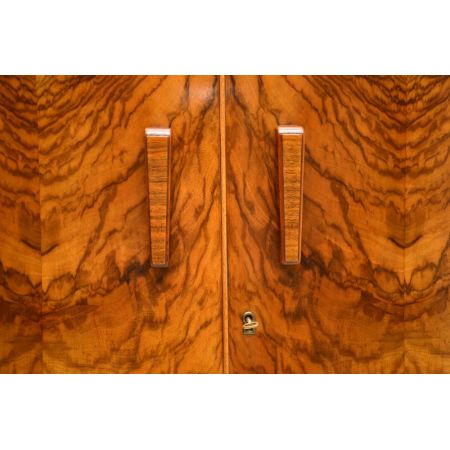 Antiker Art Deco Gaderobe aus Walnussholz