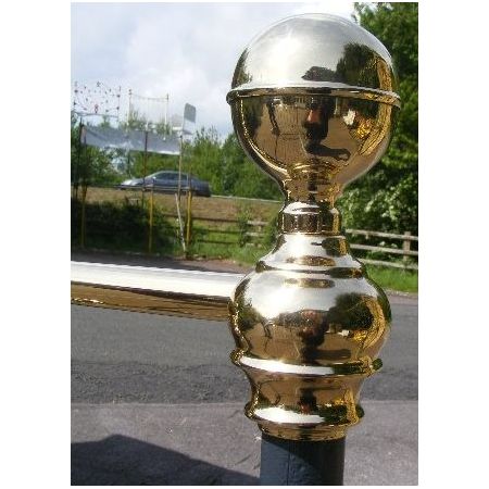 Antikes Bettgestell aus Messing und Eisen