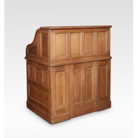 Antiker pedestal roll top desk Schreibtisch aus Eichenholz Massivholz 1900