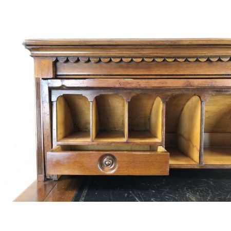 Antiker cylinder roll top desk Schreibtisch aus Massivholz frühes 20. Jahrhundert