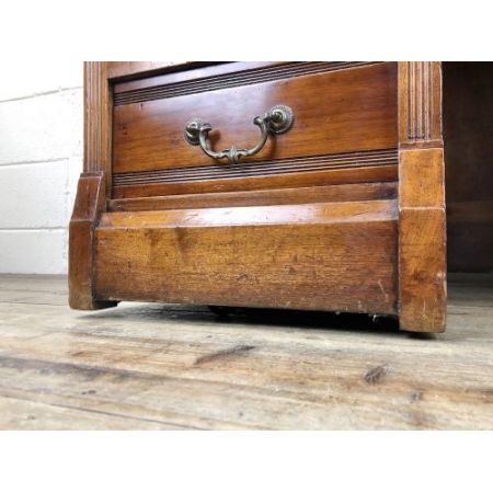 Antiker cylinder roll top desk Schreibtisch aus Massivholz frühes 20. Jahrhundert