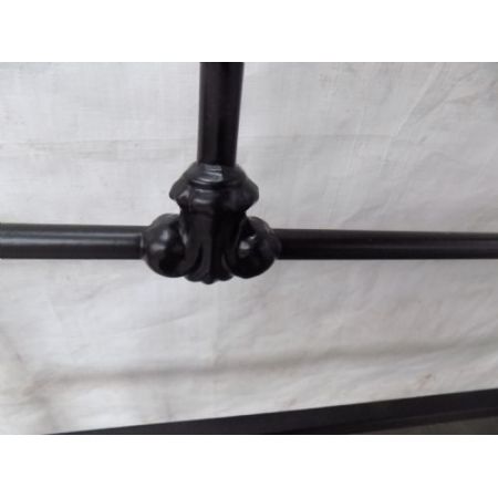 Antikes Bett-Kopfteil aus Messing und Eisen