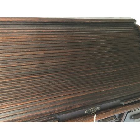 Antiker Globe Wernicke roll top desk Schreibtisch aus Eiche Massivholz 1900