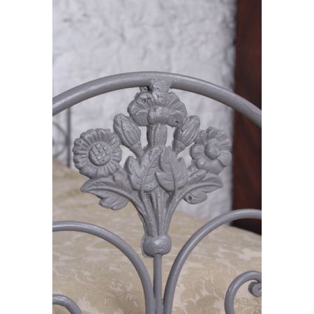 Antikes geschmiedetes Eisen-Einzelbett um 1900