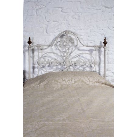 Antikes viktorianisches Einzelbett aus Eisen um 1890