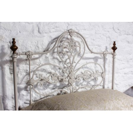 Antikes viktorianisches Einzelbett aus Eisen um 1890