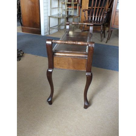 Antiker Duett Hocker aus Mahagoni um 1920