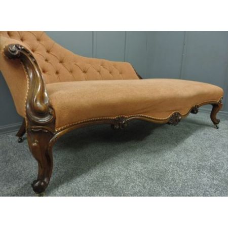 Antike viktorianische Pailisander Chaise Longue von ca 1860