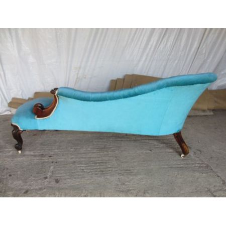 Antike geschnitzte Palisander Chaiselongue