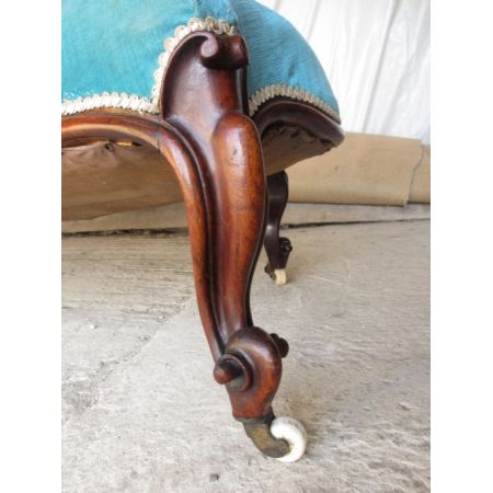 Antike geschnitzte Palisander Chaiselongue