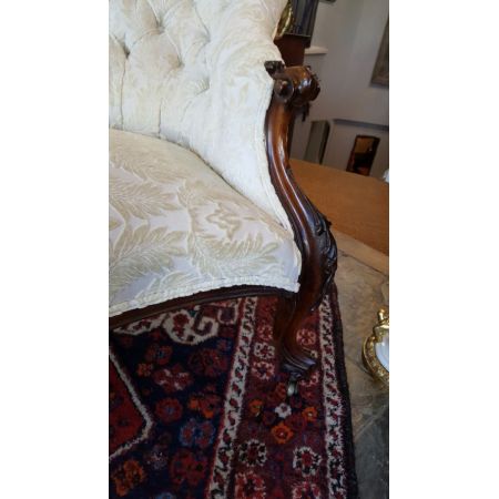 Antike Palisander Chaise Longue von 1850