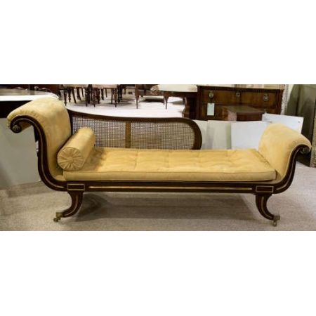  Antike Chaise Longue aus Faux Palisander