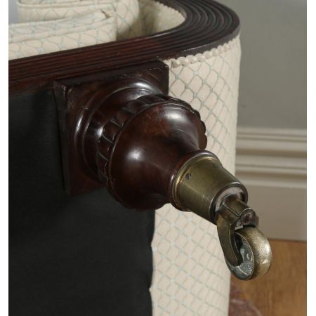 Antike gepolsterte Chaise Longue aus Mahagoni um 1820