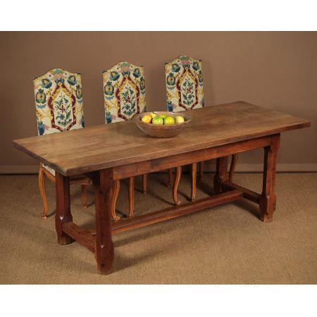 Antiker Eichenholz Landhaus Esstisch um 1890