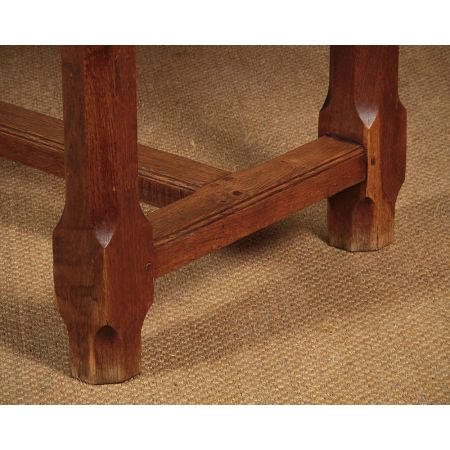 Antiker Eichenholz Landhaus Esstisch um 1890