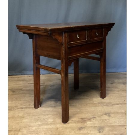 Antiker, chinesischer Provinztisch aus Kiefernholz Massivholz spätes 19. Jahrhundert