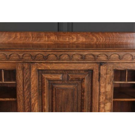 Antike Vitrine aus Eichenholz von 1920