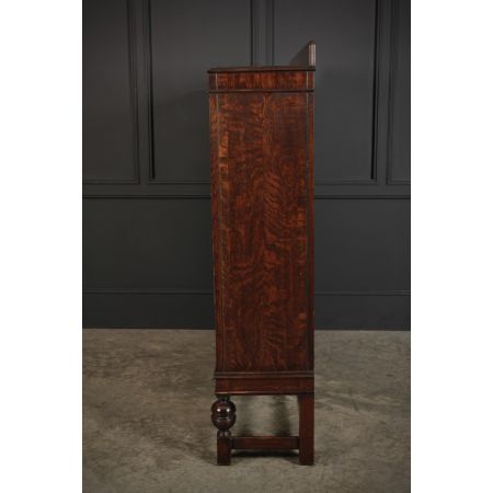 Antike Vitrine aus Eichenholz von 1920