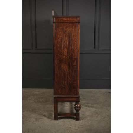 Antike Vitrine aus Eichenholz von 1920