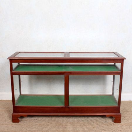 Antike Ladenvitrine aus glasiertem Mahagoni 