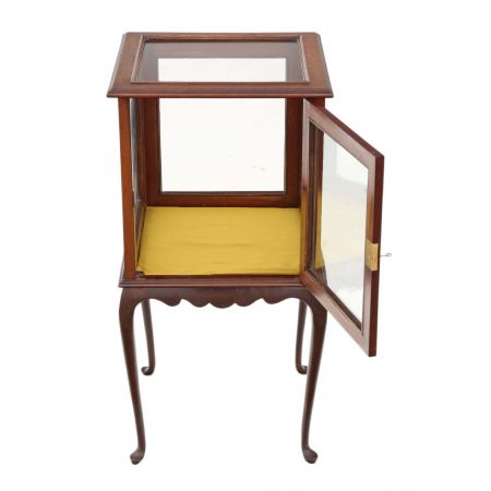 Antike Mahagoni Bijouterie Vitrine von ca 1900-1920