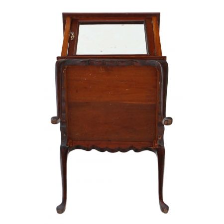 Antike Mahagoni Bijouterie Vitrine von ca 1900-1920