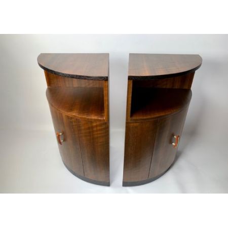 Antikes Paar Art-Deco-Eckschränke von 1930