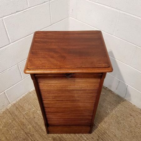 Antiker Mahagoni tambor frontschrank von ca 1900