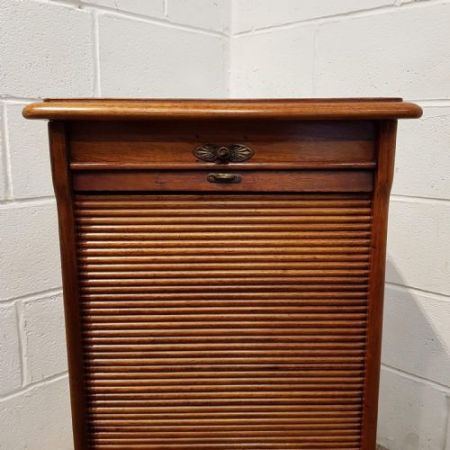 Antiker Mahagoni tambor frontschrank von ca 1900