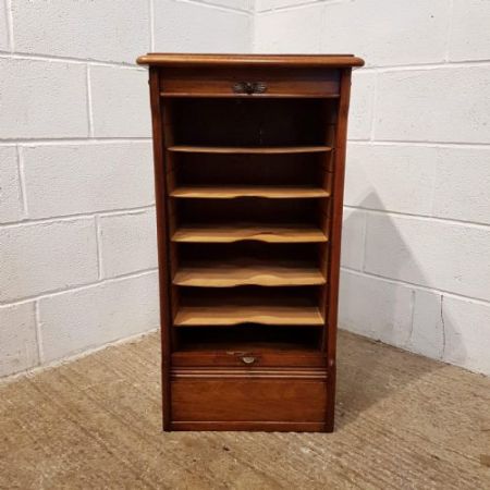 Antiker Mahagoni tambor frontschrank von ca 1900