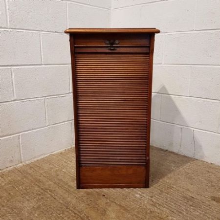 Antiker Mahagoni tambor frontschrank von ca 1900