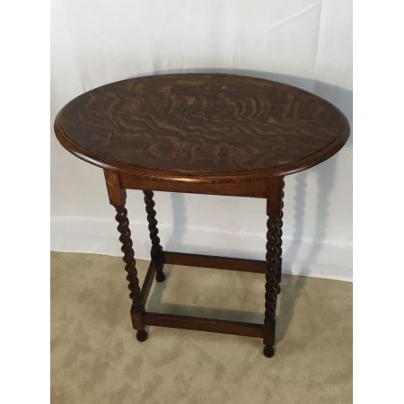 Antiker Lampentisch/Beistelltisch aus Eiche Massivholz um 1920