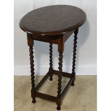 Antiker Lampentisch/Beistelltisch aus Eiche Massivholz um 1920