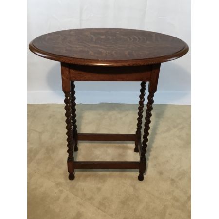 Antiker Lampentisch/Beistelltisch aus Eiche Massivholz um 1920